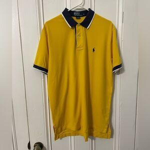Polo by Ralph Lauren Yellow and Navy Polo Shirt